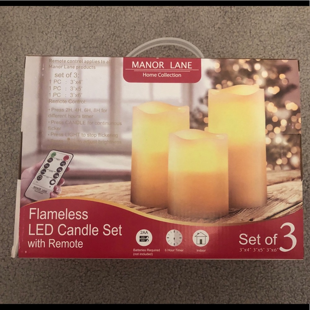 BRAND NEW Flameless candle set